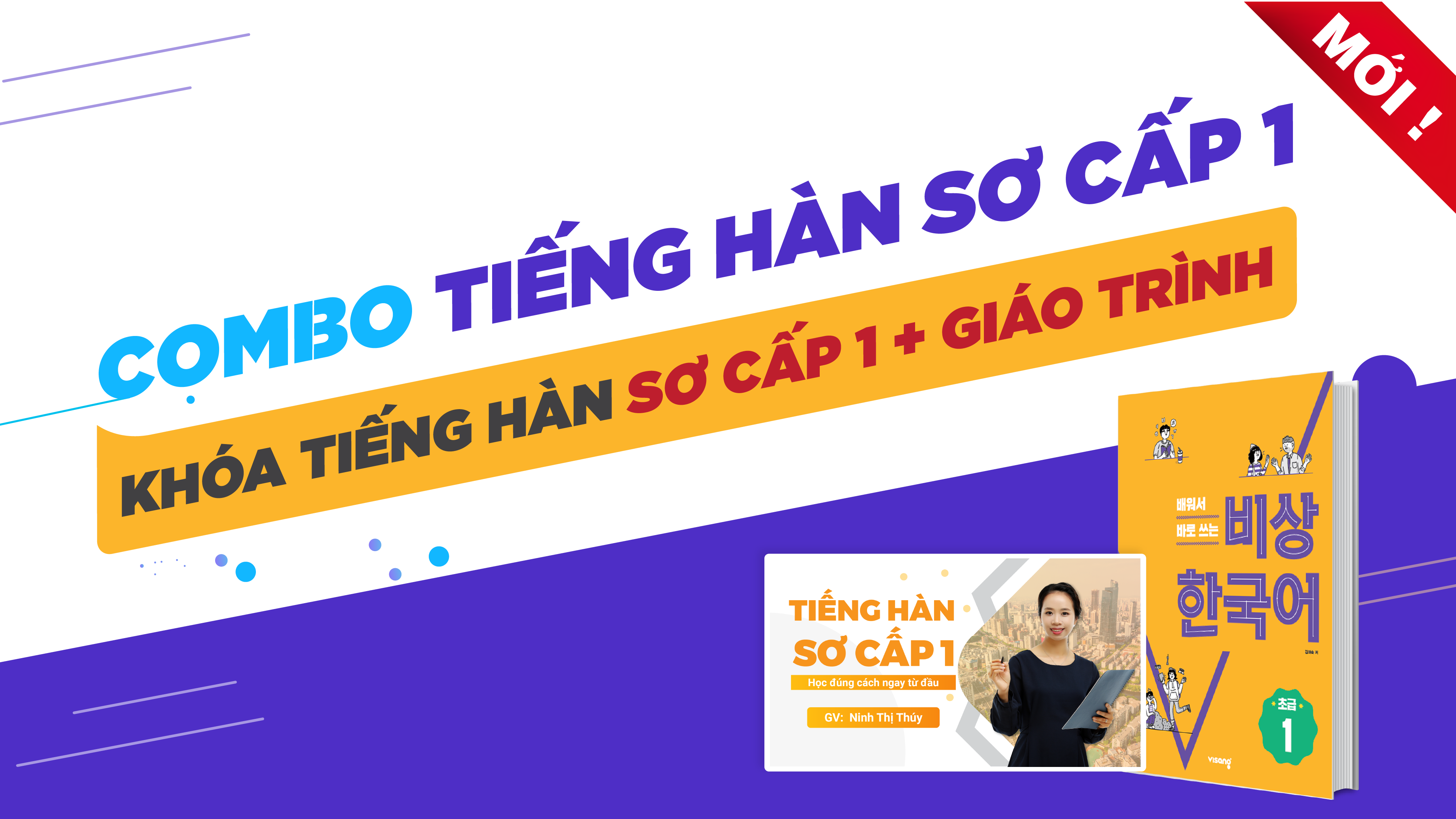 [NEW] COMBO Tiếng Hàn Sơ cấp 1 + Giáo trình