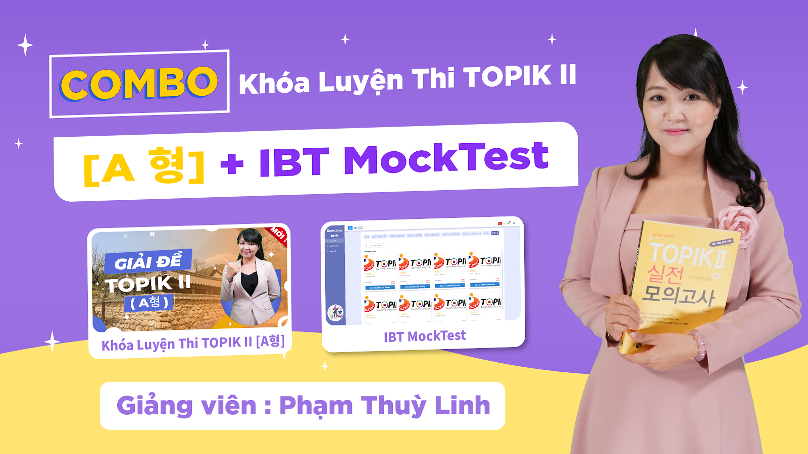 COMBO Khóa Luyện Thi TOPIK II [A형] + IBT MockTest